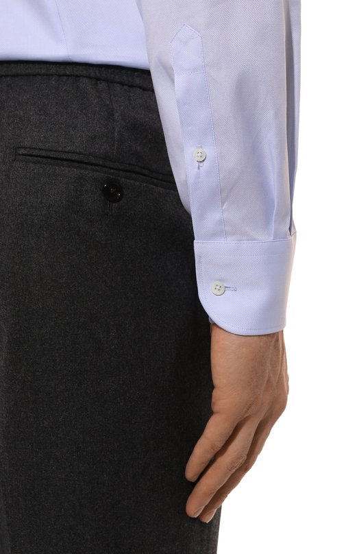 Хлопковая сорочка Corneliani 94P100-9411700 Голубой  94P100-9411700 Фото 5