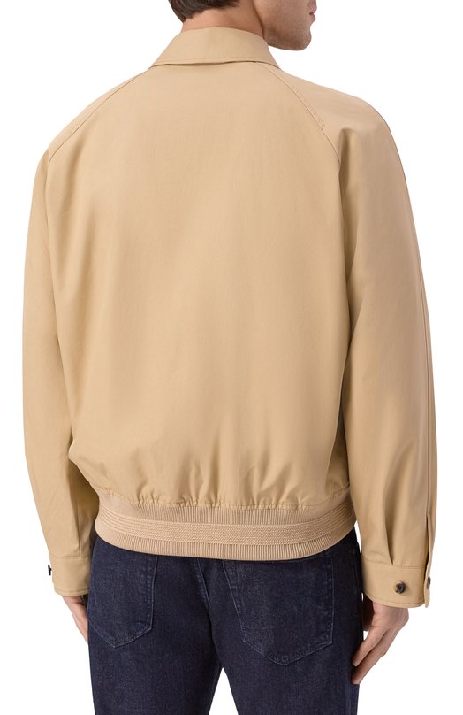 Хлопковый бомбер Burberry 8093199 Бежевый  8093199 Фото 4