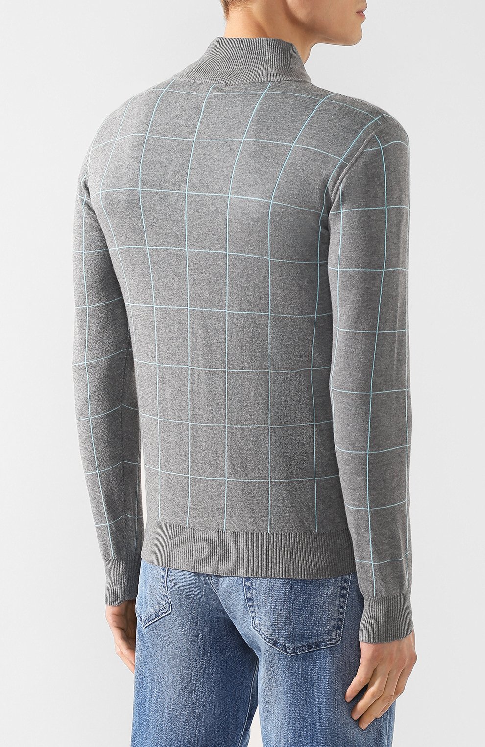 Двусторонний хлопковый кардиган ISAIA светло-серого цвета по цене 58200 руб., арт. MG7284/Y0013, фото 4 Двусторонний хлопковый кардиган ISAIA, арт. MG7284/Y0013, фото 4