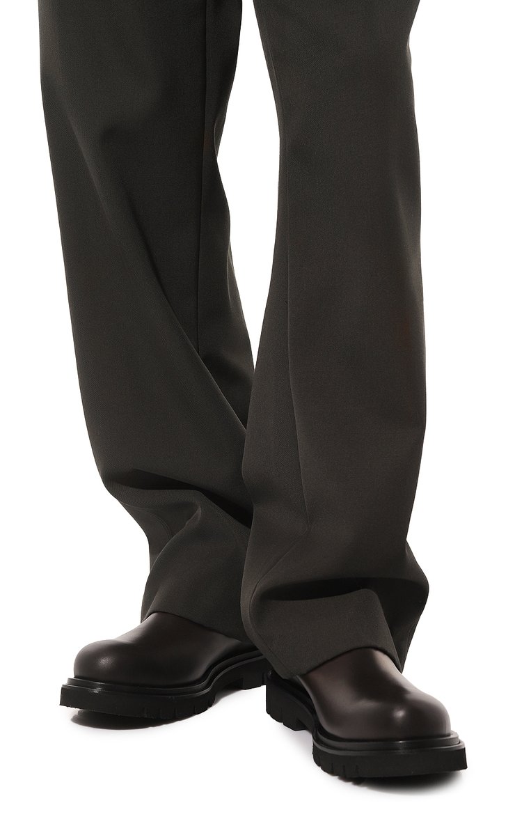 Мужские кожаные челси SEBOY`S темно-коричневого цвета, арт. 4095/ELYSEE/UP | Фото 3 (Материал внутренний: Натуральная кожа; Материал сплава: Проставлено; Подошва: Плоская; Драгоценные камни: Проставлено; Мужское Кросс-КТ: Сапоги-обувь, Челси-обувь)