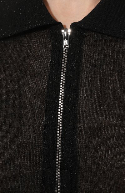 Поло из вискозы FREEAGE черного цвета по цене 24000 руб., арт. S24.JM082.9000.900, фото 5 Поло из вискозы FREEAGE, арт. S24.JM082.9000.900, фото 5