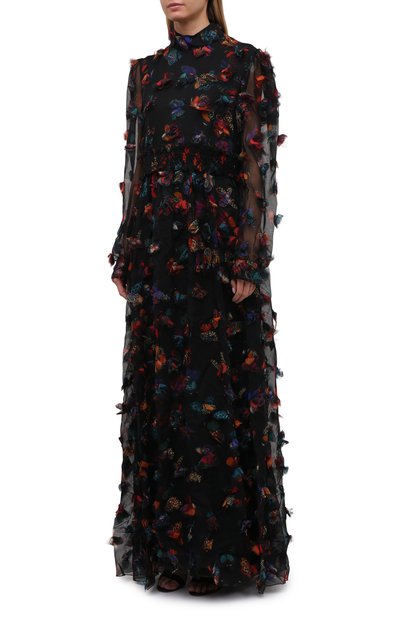 Шелковое платье VALENTINO разноцветного цвета по цене 1635000 руб., арт. QB3VD835464, фото 3 Шелковое платье VALENTINO, арт. QB3VD835464, фото 3