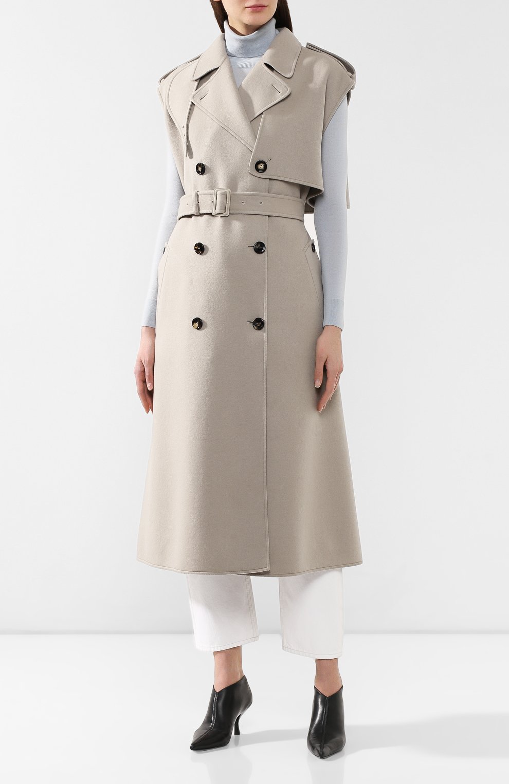 Кашемировое пальто BOTTEGA VENETA бежевого цвета по цене 771000 руб., арт. 554914/VD0D2, фото 3 Кашемировое пальто BOTTEGA VENETA, арт. 554914/VD0D2, фото 3