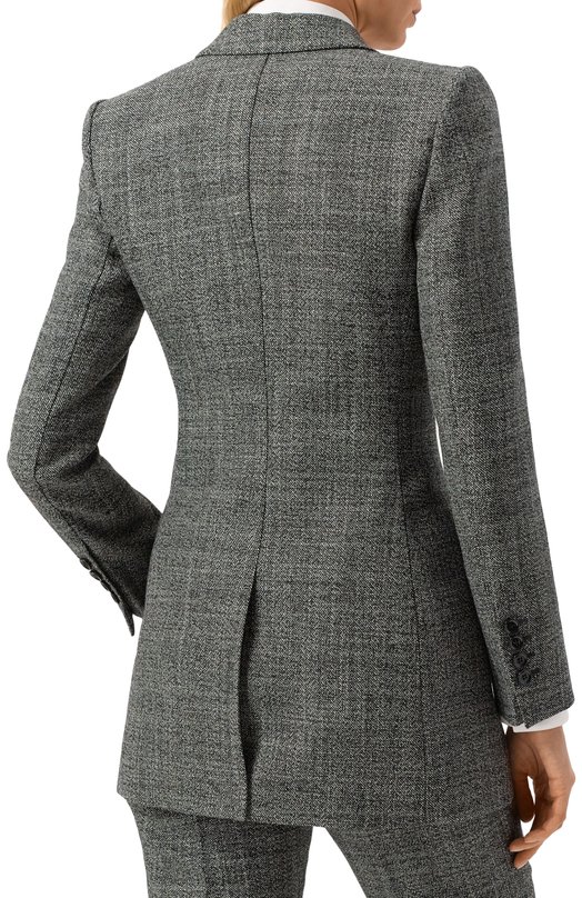 Шерстяной жакет Dolce & Gabbana F29ZTT/FM2G4 Серый  F29ZTT/FM2G4 Фото 4