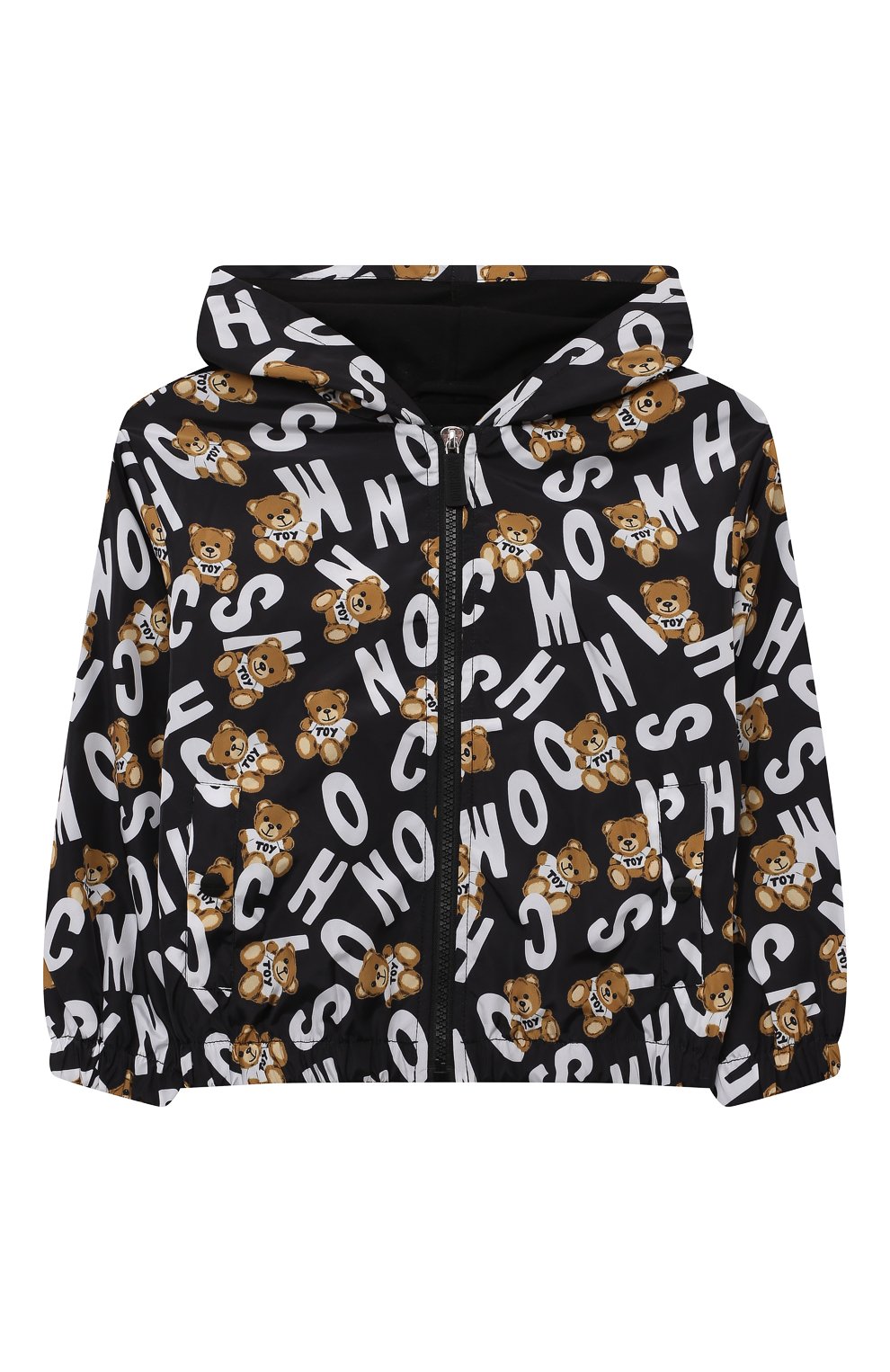 Ветровка MOSCHINO черного цвета по цене 25050 руб., арт. HMS035/L3B79/4-8, фото 1 Ветровка MOSCHINO, арт. HMS035/L3B79/4-8, фото 1