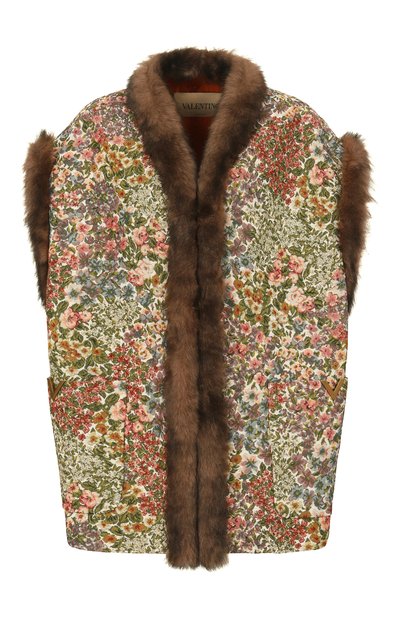 Женский жилет с отделкой из ягненка VALENTINO, арт. 8B3CF0T2/9YL