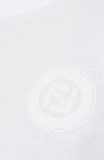 Хлопковая футболка FENDI белого цвета по цене 25950 руб., арт. FAF114 A8WI, фото 5 Хлопковая футболка FENDI, арт. FAF114 A8WI, фото 5