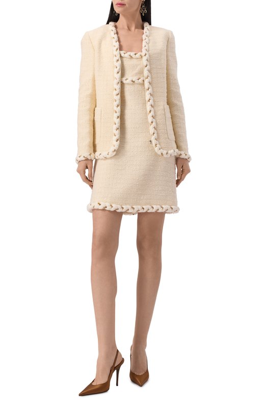 Текстильные туфли Anok Sling 105 Amina Muaddi AN0K SLING 105/SATIN Коричневый  AN0K SLING 105/SATIN Фото 3