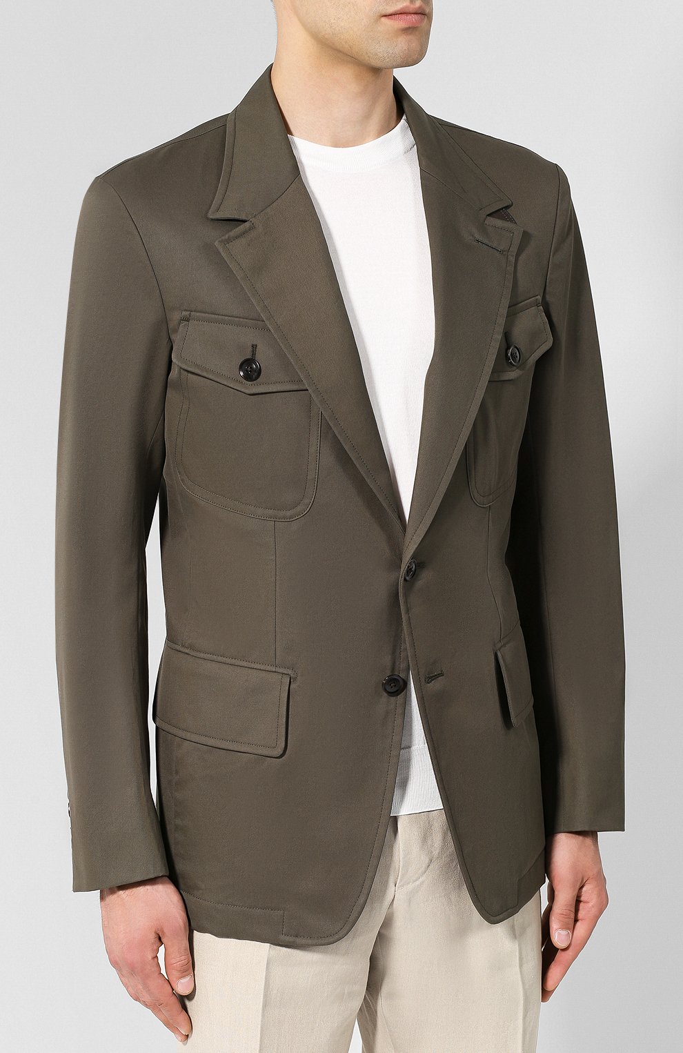 Однобортный хлопковый пиджак TOM FORD, арт. BP050/TF0414, фото 3