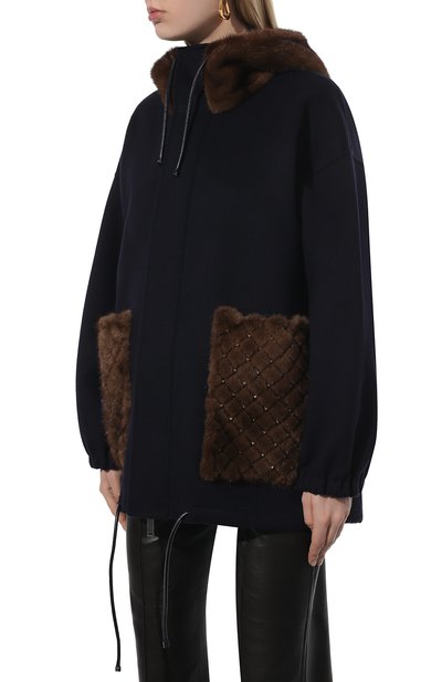 Парка с отделкой из меха норки VALENTINO, арт. SF3FB577DMF, фото 3