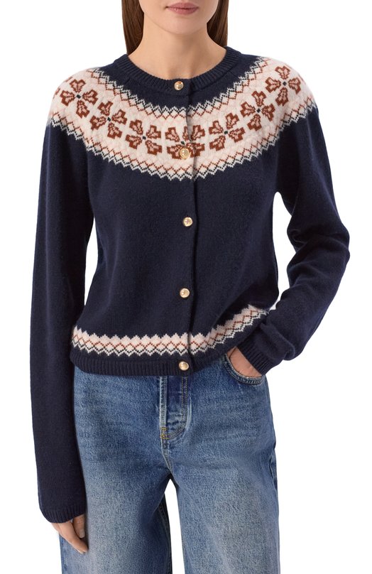 Кашемировый кардиган Frame Denim WF25KSW040 Синий  WF25KSW040 Фото 3