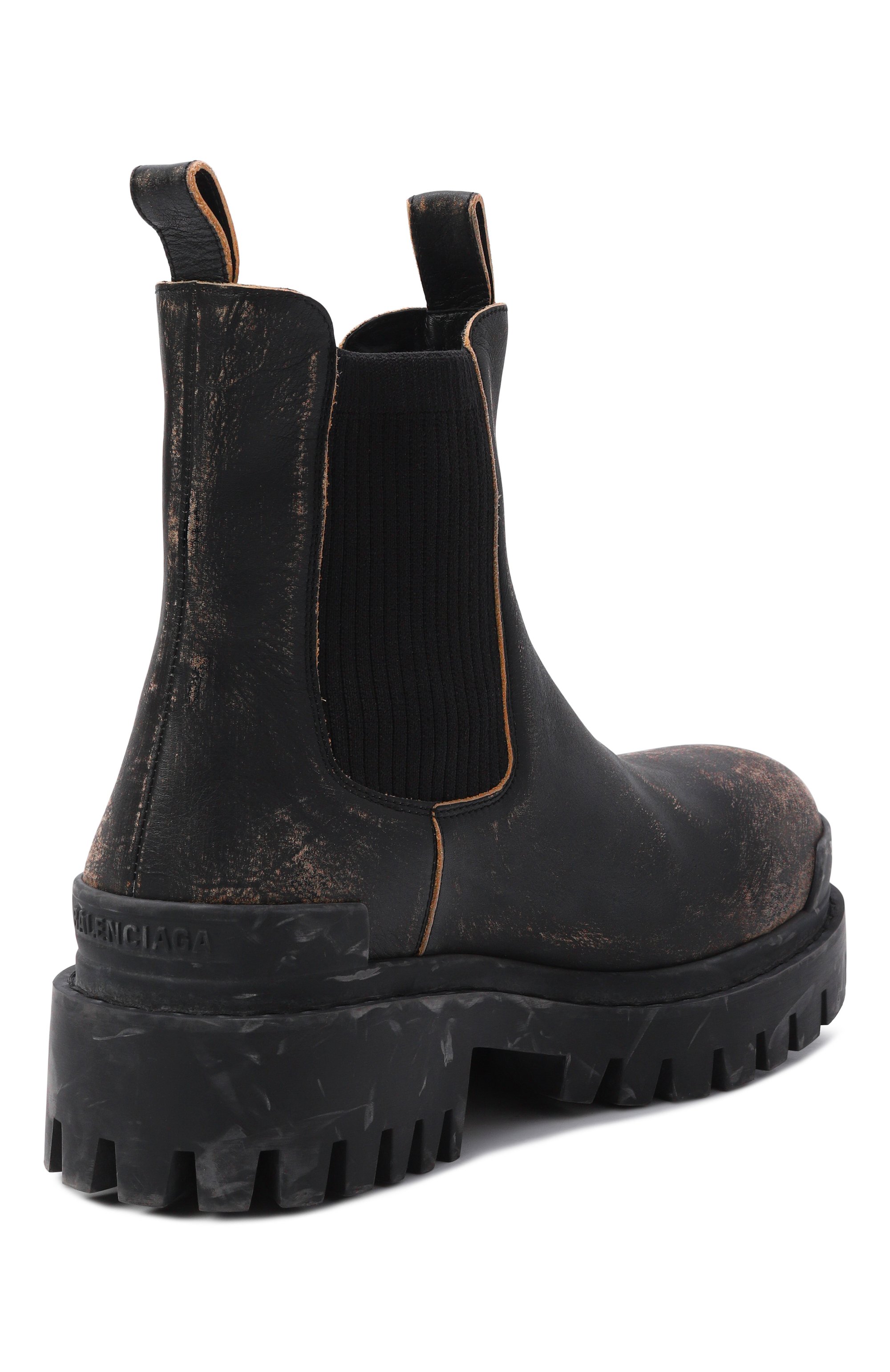 Кожаные челси strike BALENCIAGA темно-серого цвета по цене 104500 руб., арт. 854082/WB228, фото 4 Кожаные челси strike BALENCIAGA, арт. 854082/WB228, фото 4