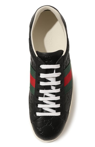 Кожаные кеды ace GUCCI, арт. 386750 CWCG0, фото 4