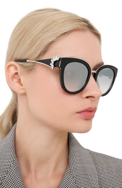 Солнцезащитные очки JIMMY CHOO черного цвета по цене 43950 руб., арт. JADE U4T, фото 2 Солнцезащитные очки JIMMY CHOO, арт. JADE U4T, фото 2