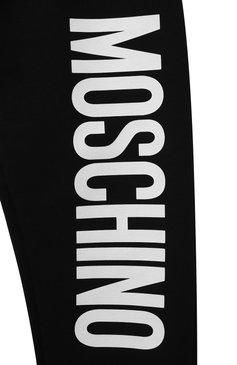 Детские хлопковые джоггеры MOSCHINO черного цвета, арт. HMP03L/LDA27/4A-8A | Фото 3 (Девочки Кросс-КТ: Брюки-одежда, Джоггеры-одежда, Брюки-спорт; Материал внешний: Хлопок; Региональные ограничения белый список (Axapta Mercury): RU; Материал сплава: Проставлено; Нос: Не проставлено; Ростовка одежда: 4 года | 104 см, 5 лет | 110 см, 6 лет | 116 см, 8 лет | 128 см)