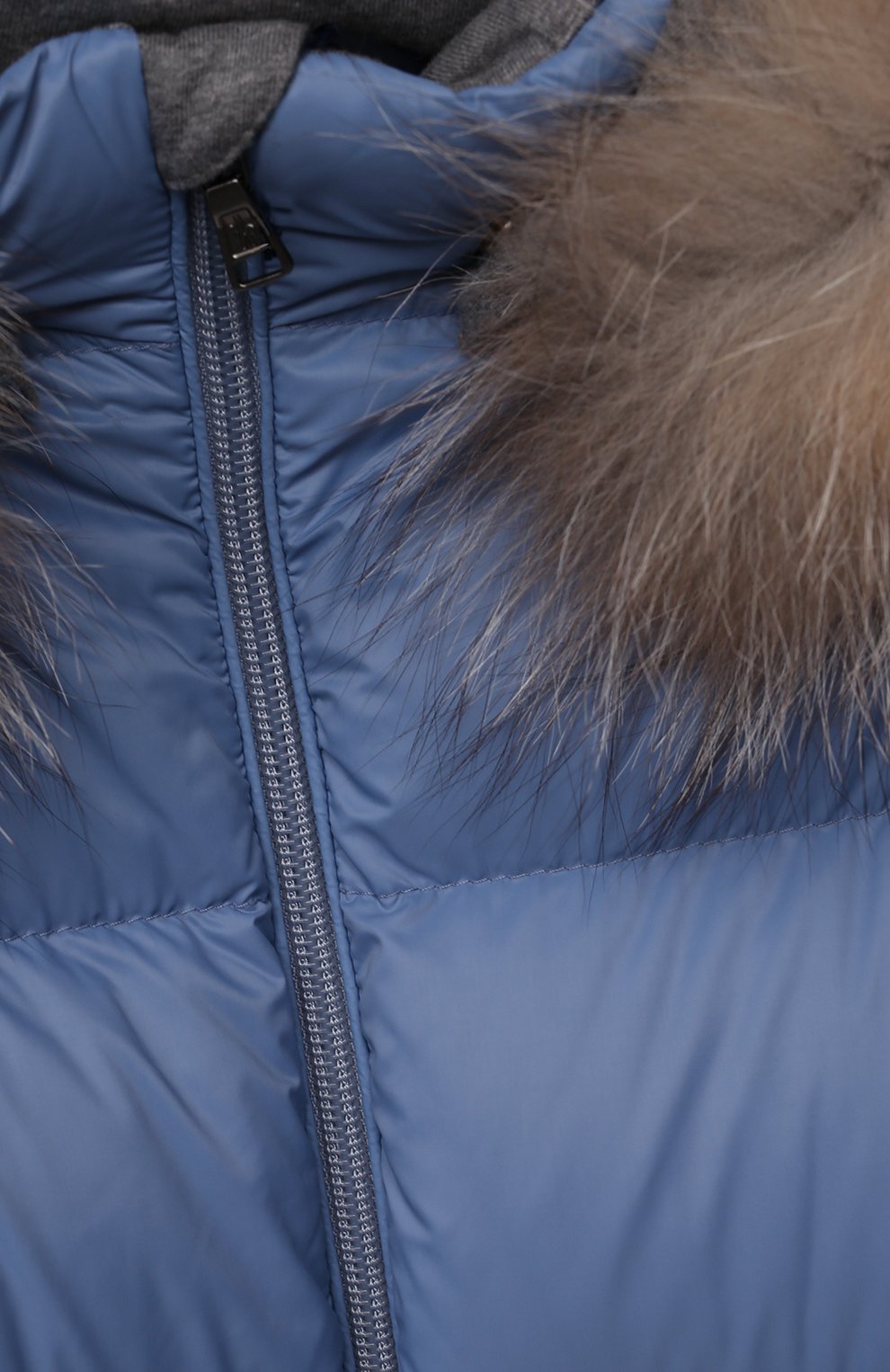 Пуховый комбинезон с мехом MONCLER, арт. G2-951-1G506-02-53079/12-18M, фото 3