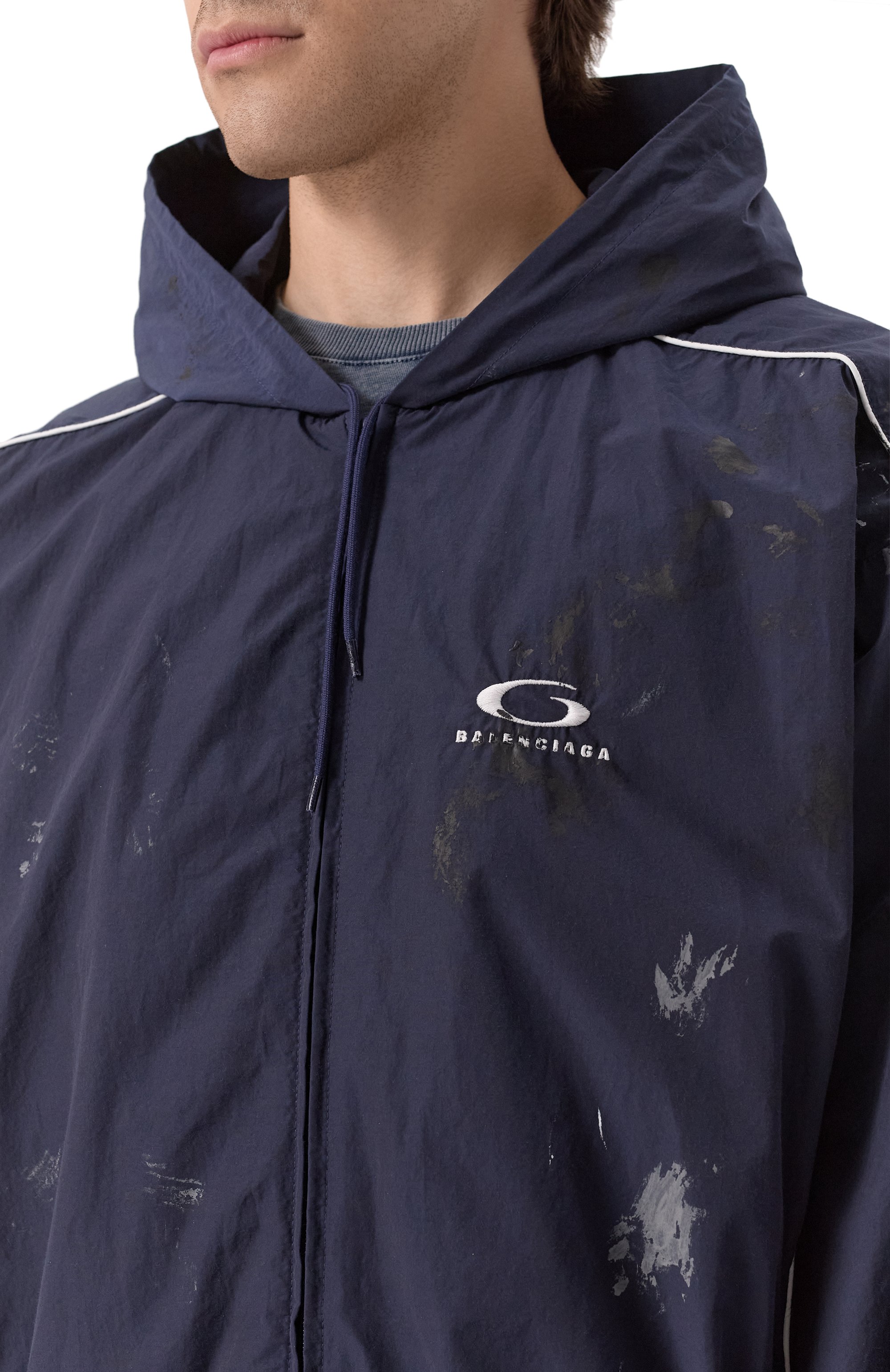Куртка BALENCIAGA темно-синего цвета по цене 299000 руб., арт. 814394/TPQ38, фото 5 Куртка BALENCIAGA, арт. 814394/TPQ38, фото 5