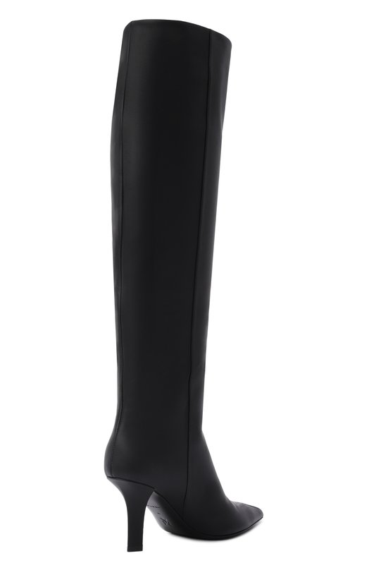 Кожаные сапоги Christine Slouch 80 Amina Muaddi CHRISTINE SL0UCH B00T 80/CALF Чёрный  CHRISTINE SL0UCH B00T 80/CALF Фото 5