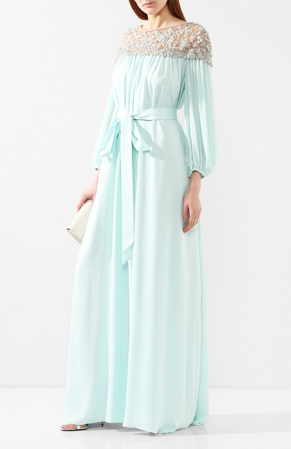 Шелковое платье MARCHESA, арт. M28703, фото 2