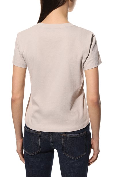 Хлопковая футболка TRUSSARDI кремового цвета по цене 8500 руб., арт. 56T00537-1T006160, фото 4 Хлопковая футболка TRUSSARDI, арт. 56T00537-1T006160, фото 4