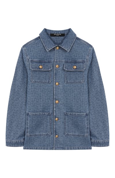 Джинсовая куртка-рубашка BALMAIN, арт. BW2P47