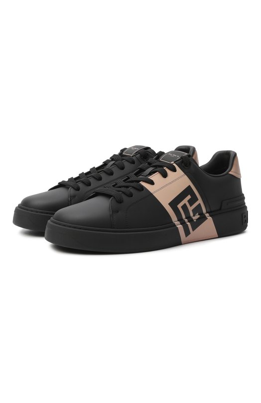 Кожаные кеды B-Court Balmain FM0VI288/L0BP Чёрный FM0VI288/L0BP