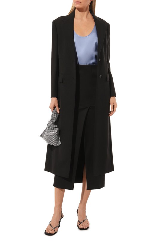 Шелковый топ Giorgio Armani 3SHCC04X/T03NP Голубой  3SHCC04X/T03NP Фото 2