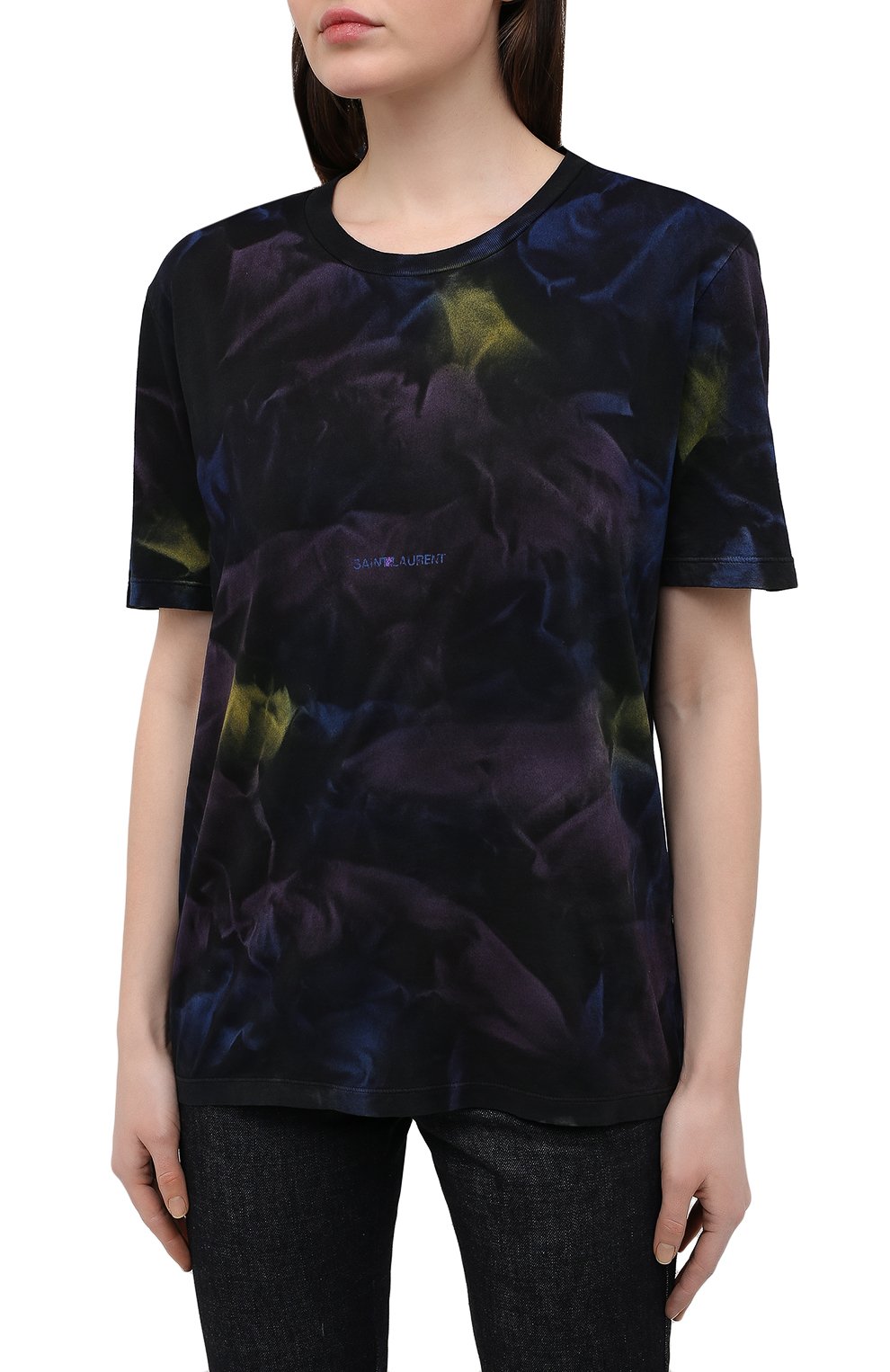 Хлопковая футболка SAINT LAURENT, арт. 648927/Y36CU, фото 3