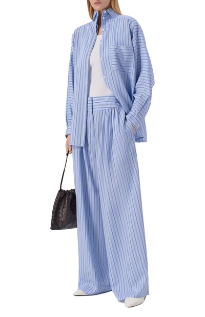 Брюки из вискозы IRO голубого цвета по цене 56150 руб., арт. WM23ULYSE, фото 2 Брюки из вискозы IRO, арт. WM23ULYSE, фото 2