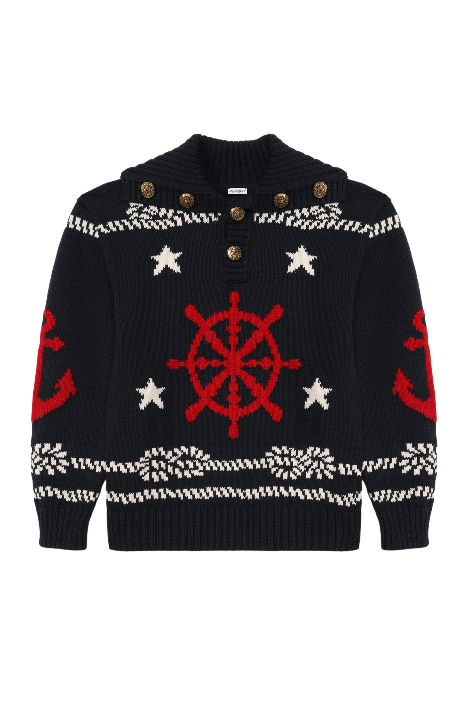 Свитер из шерсти и хлопка DOLCE & GABBANA, арт. L4KWK9/JGMLX, фото 1