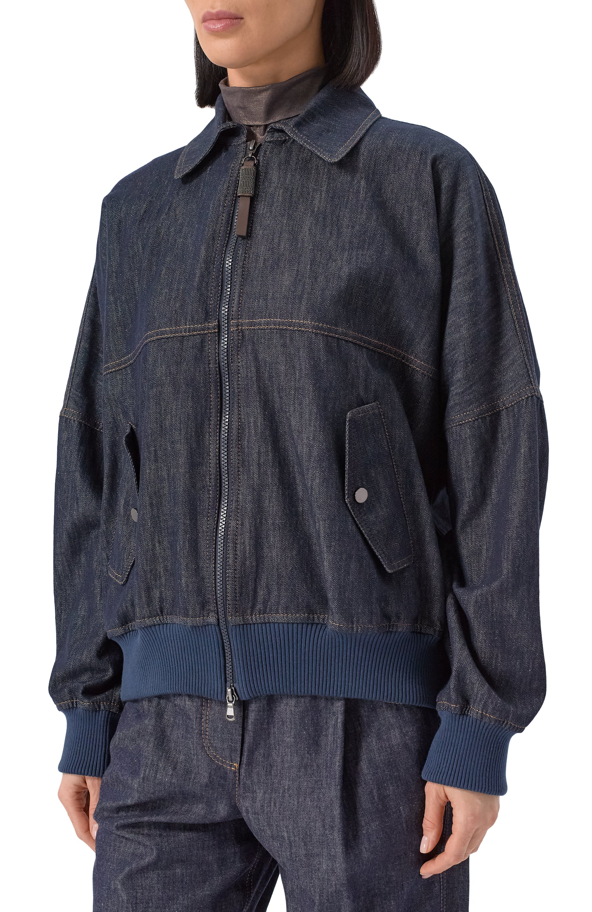 Хлопковый бомбер BRUNELLO CUCINELLI, арт. MB1257470, фото 3