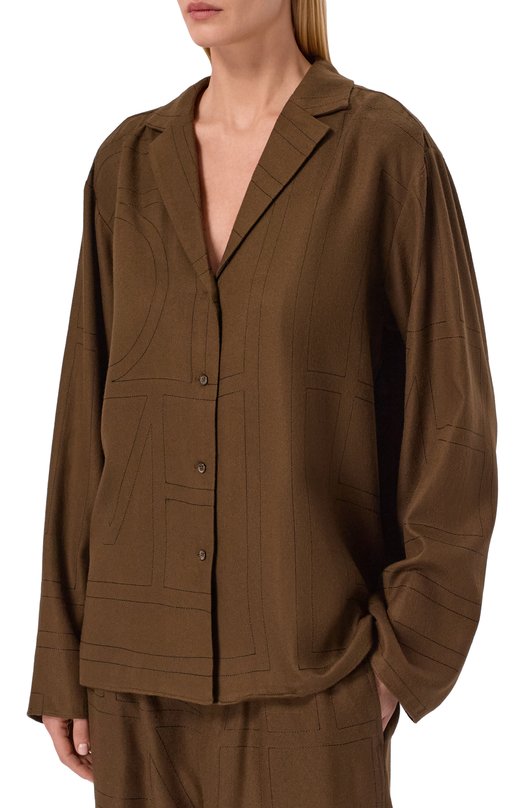 Рубашка TOTEME 251-WRT976-FB0080 Коричневый  251-WRT976-FB0080 Фото 3