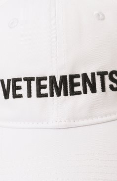 Мужского хлопковая бейсболка VETEMENTS белого цвета, арт. UE63CA100W | Фото 5 (Региональные ограничения белый список (Axapta Mercury): Не проставлено; Нос: Не проставлено)