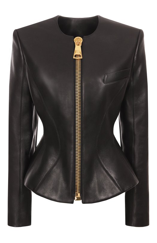 Кожаная куртка Balmain FF0SK691/LC62 Чёрный FF0SK691/LC62