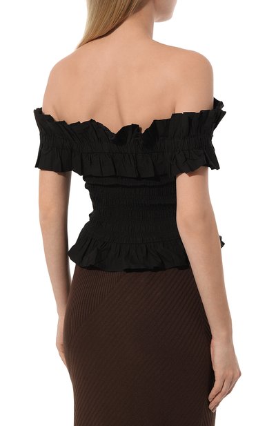 Хлопковый топ GANNI, арт. F7917, фото 4