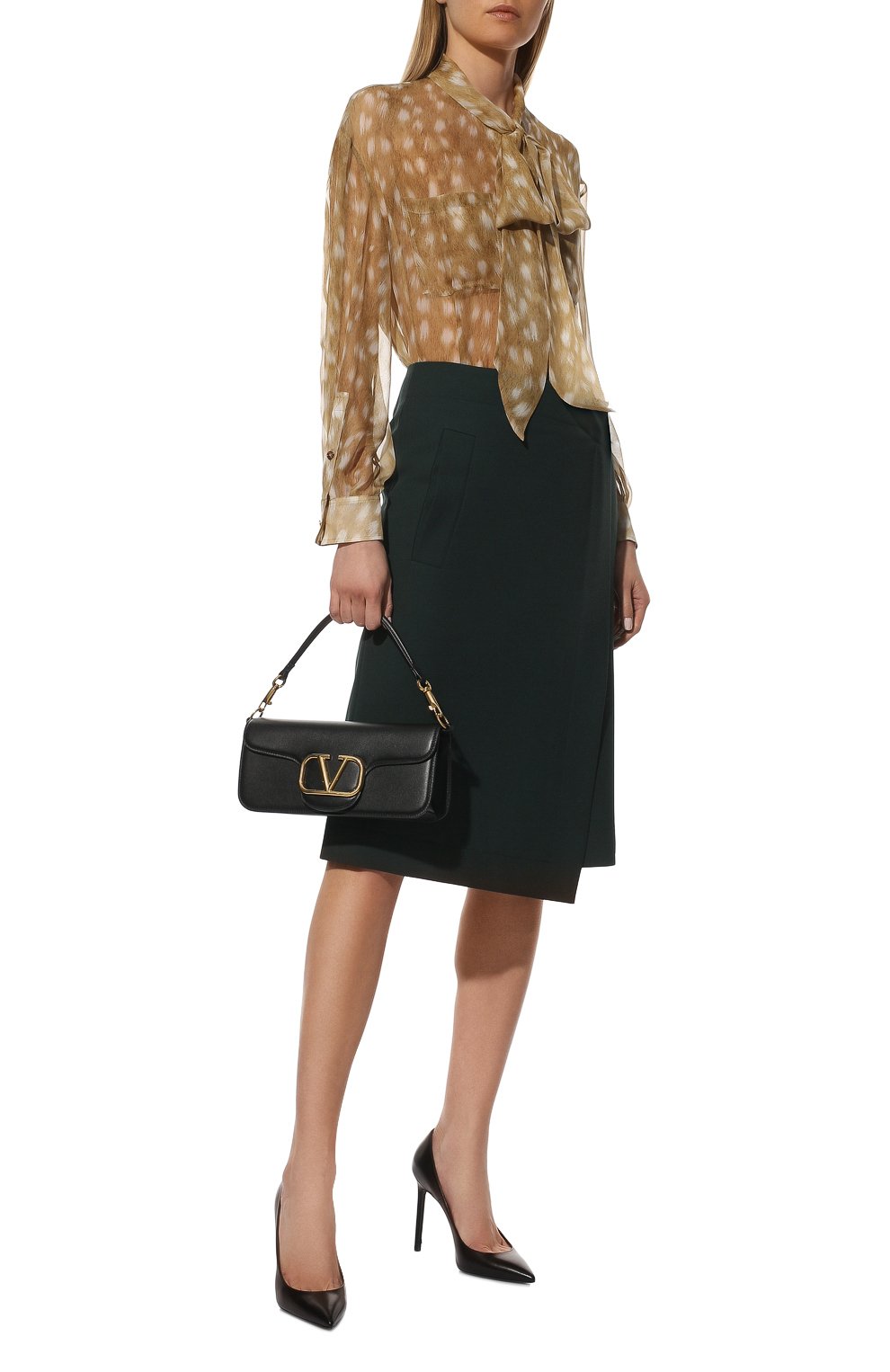 Юбка BOSS темно-зеленого цвета по цене 22100 руб., арт. 50457861, фото 2 Юбка BOSS, арт. 50457861, фото 2