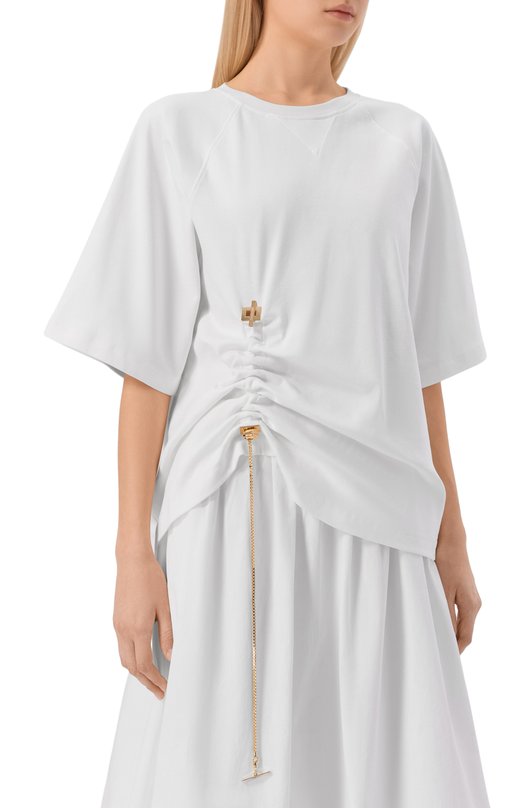 Хлопковая футболка Daname 726SS7809J Белый  726SS7809J Фото 3