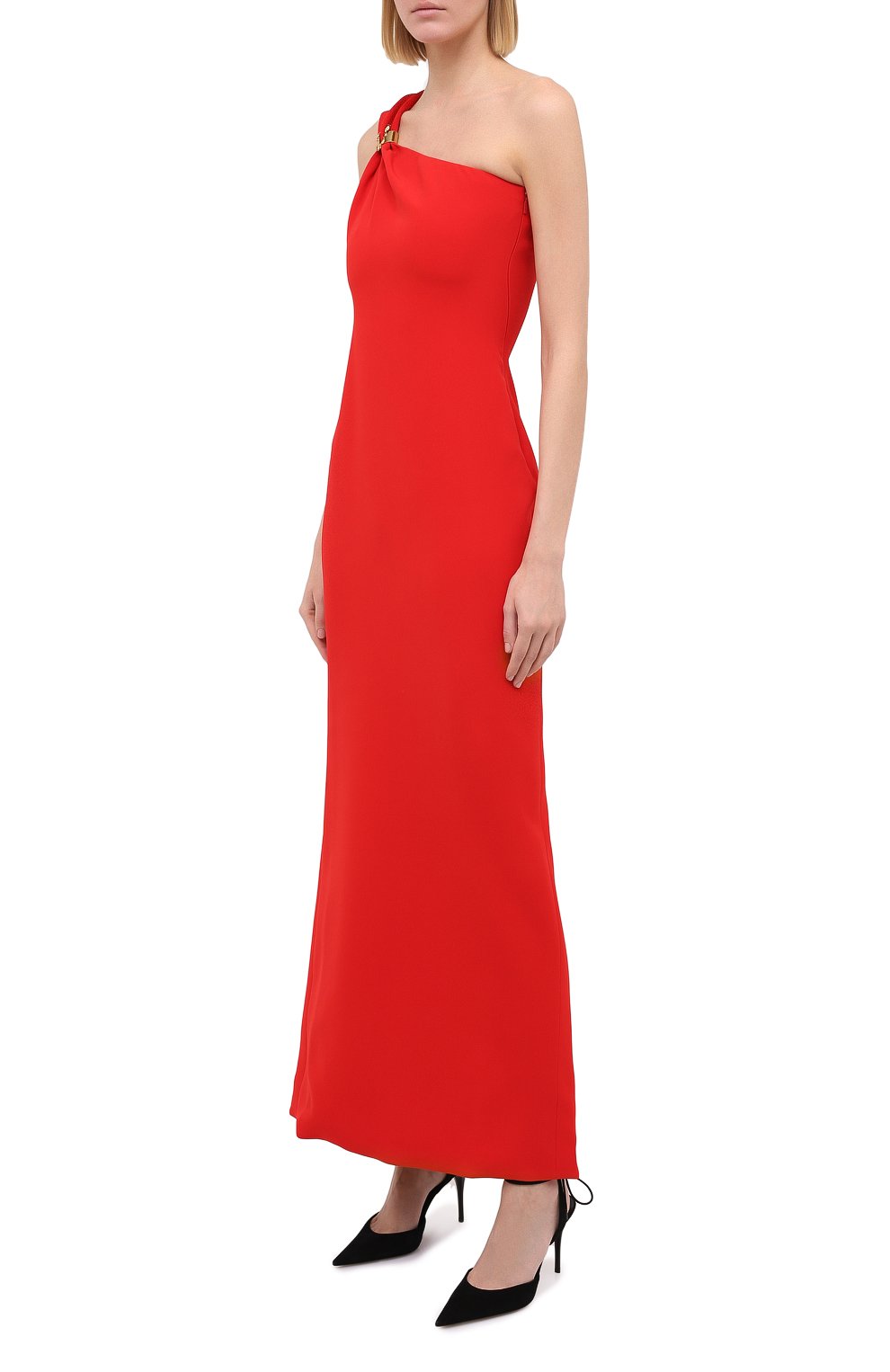 Шелковое платье VERSACE красного цвета по цене 311000 руб., арт. A87523/A217281, фото 3 Шелковое платье VERSACE, арт. A87523/A217281, фото 3