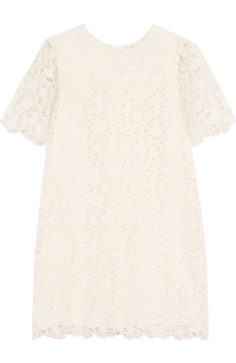 Хлопковое платье с кружевной отделкой CHLOÉ, арт. C12660/14A, фото 1