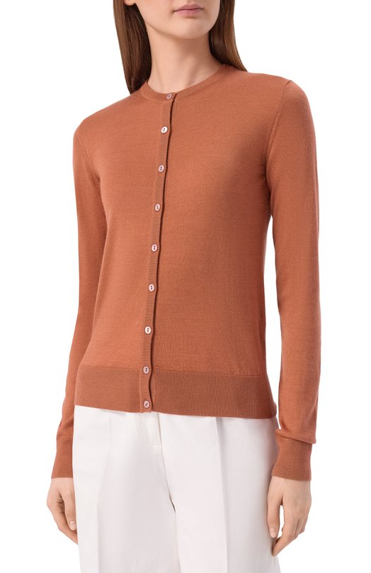 Кардиган из кашемира и шелка MVST M26.CSW.K411/JAIPUR Коричневый  M26.CSW.K411/JAIPUR Фото 3