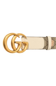 Женский ремень gg marmont GUCCI кремвого цвета, арт. 400593 UNQAC | Фото 4 (Региональные ограничения белый список (Axapta Mercury): Не проставлено; Материал: Натуральная кожа; Материал сплава: Проставлено; Нос: Не проставлено)