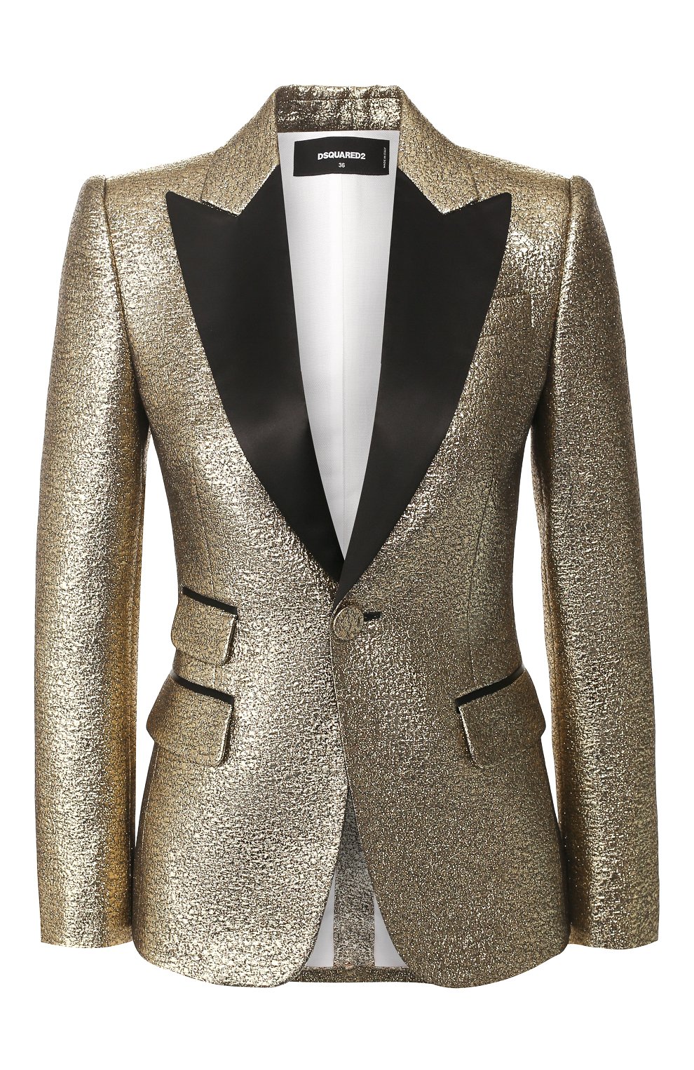 Жакет DSQUARED2 золотого цвета по цене 171500 руб., арт. S75BN0642/S52059, фото 1 Жакет DSQUARED2, арт. S75BN0642/S52059, фото 1