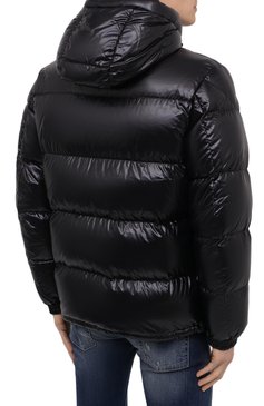 Мужская пуховик ecrins MONCLER черного цвета, арт. F2-091-1A545-00-68950 | Фото 4 (Материал внешний: Синтетический материал; Материал утеплителя: Пух и перо; Материал подклада: Синтетический материал; Рукава: Длинные; Длина (верхняя одежда): Короткие; Мужское Кросс-КТ: Верхняя одежда, Пуховик-верхняя одежда, пуховик-короткий; Стили: Спорт-шик; Кросс-КТ: Пуховик; Драгоценные камни: Проставлено; Материал сплава: Проставлено)