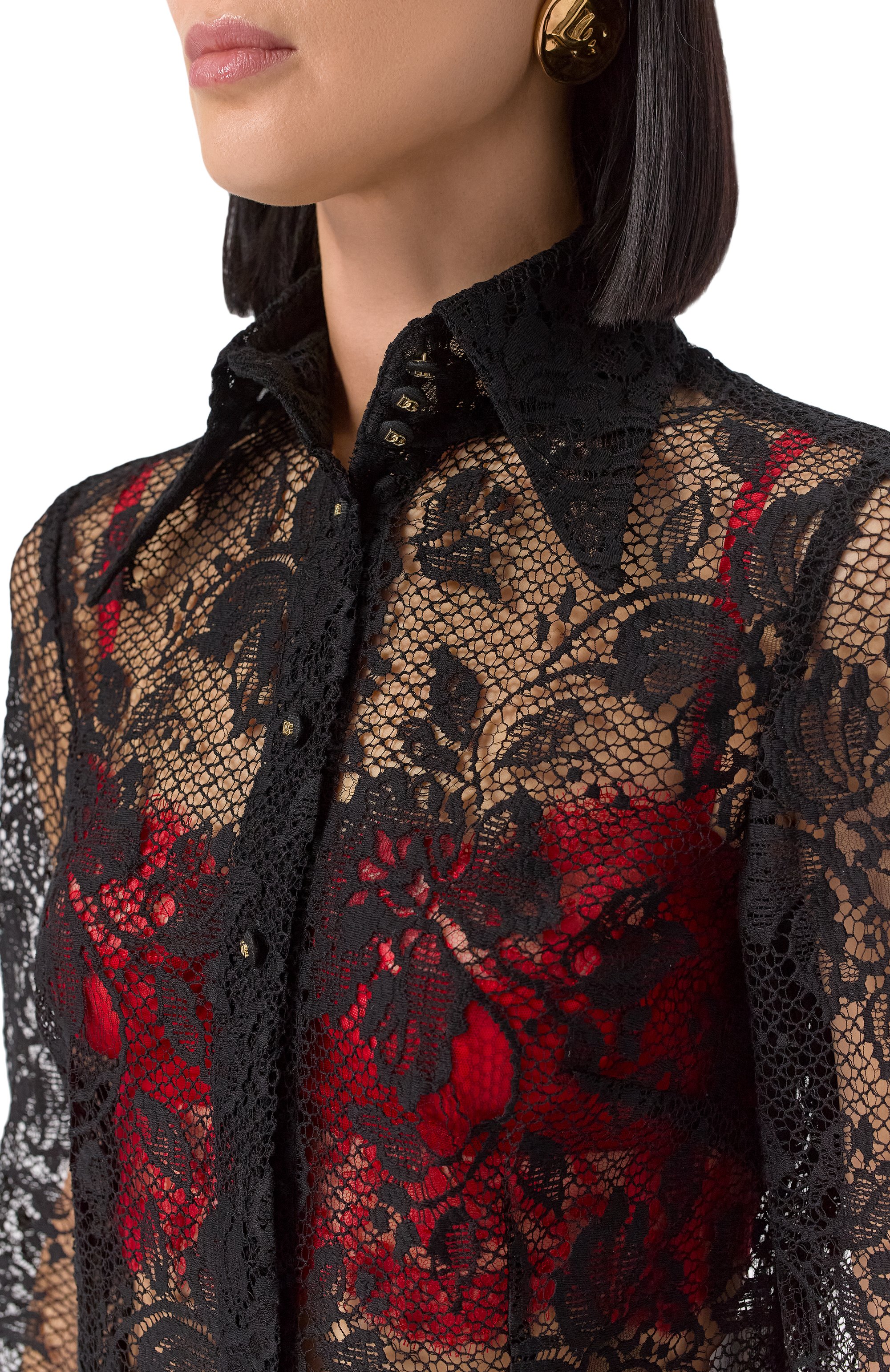 Хлопковая блузка DOLCE & GABBANA, арт. F5P70T/ILMBI, фото 5