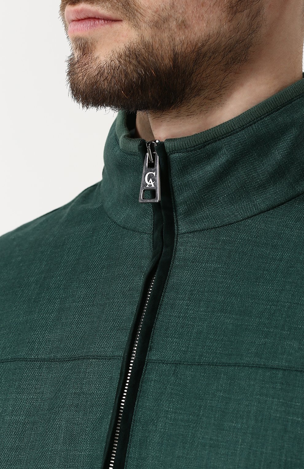 Бомбер на молнии из смеси шерсти и льна с шелком ANDREA CAMPAGNA, арт. A5T501/3934, фото 5