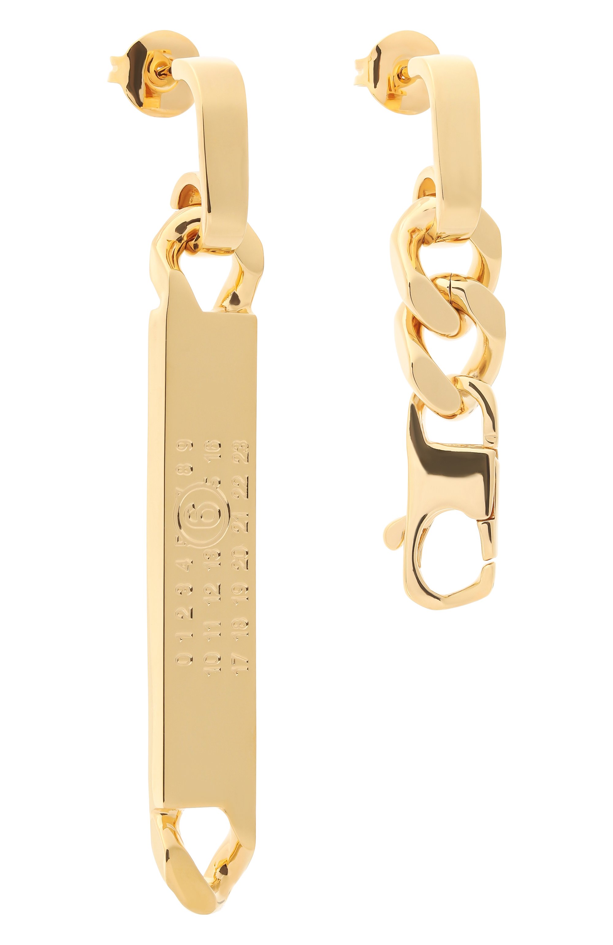 Серьги MM6 золотого цвета по цене 43950 руб., арт. SM6VG0099 P8371/G0LD, фото 3 Серьги MM6, арт. SM6VG0099 P8371/G0LD, фото 3