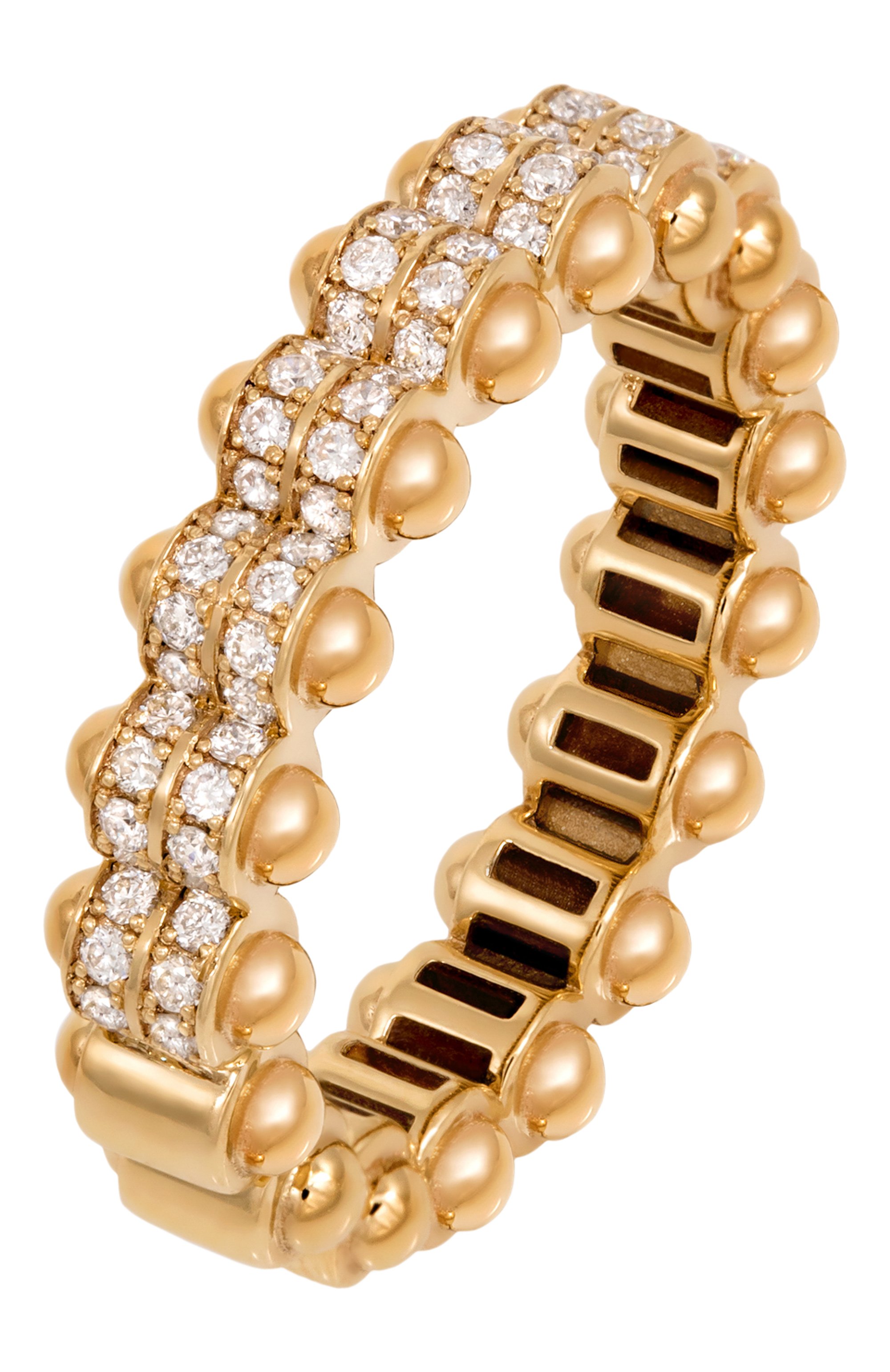 Кольцо L'ATELIER NAWBAR бесцветного цвета по цене 333500 руб., арт. R61FG, фото 1 Кольцо L'ATELIER NAWBAR, арт. R61FG, фото 1