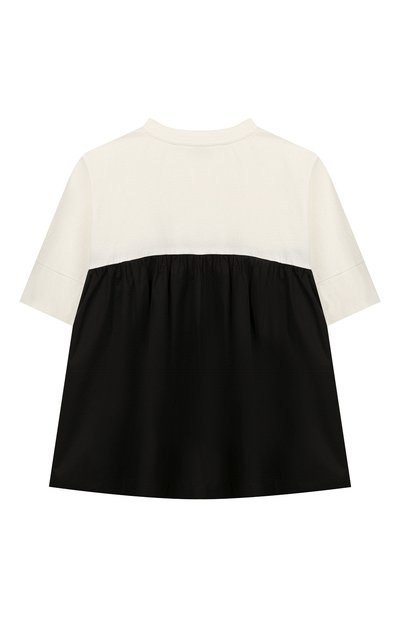 Хлопковая футболка UNLABEL черно-белого цвета по цене 14600 руб., арт. DAHLIA-2/53-IN007-A/8A-10A, фото 2 Хлопковая футболка UNLABEL, арт. DAHLIA-2/53-IN007-A/8A-10A, фото 2