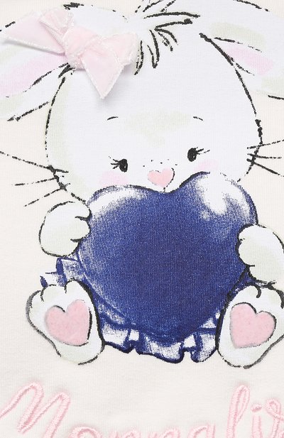 Хлопковый свитшот MONNALISA, арт. 398618RM, фото 3