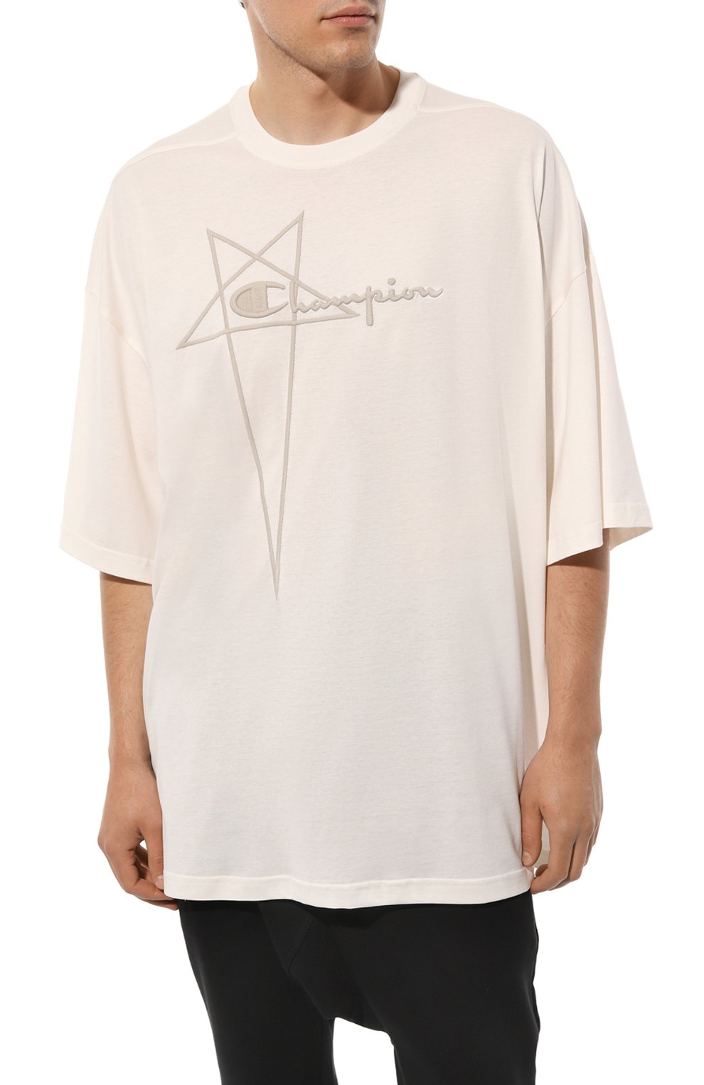 Хлопковая футболка rick owens x champion RICK OWENS, арт. CM02C9229/CHJEG, фото 3